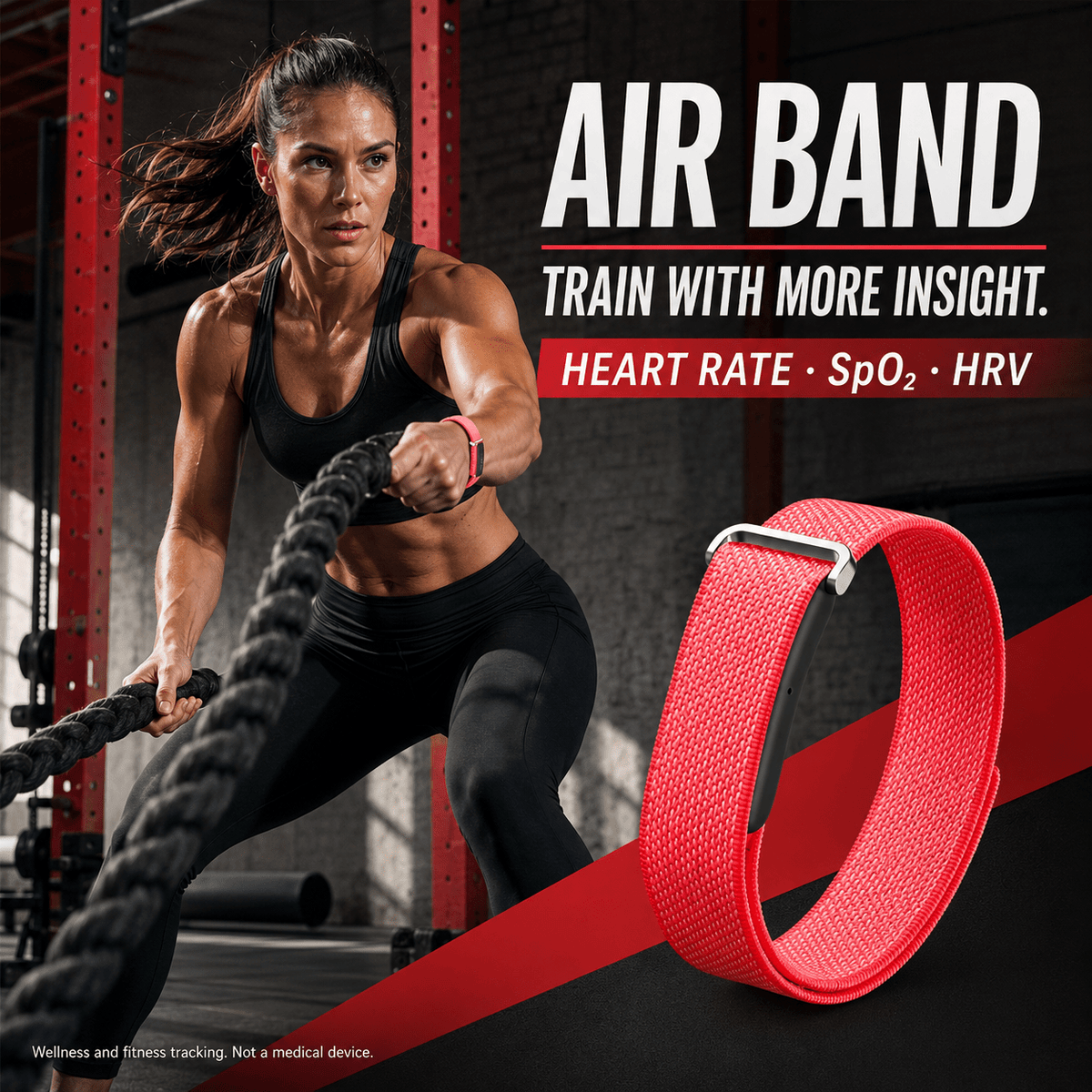 Valdus Air Band Smartband με Παρακολούθηση Καρδιακών Παλμών & Ύπνου - Aion HiTech